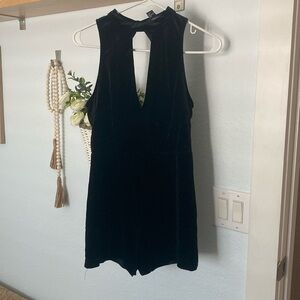 Forever 21 Velvet Cut Out Romper